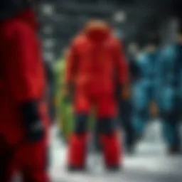 Diverse range of snow pants on display