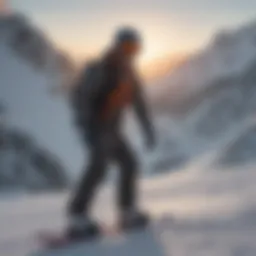 Snowboard sales rep analyzing market trends