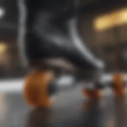 Close-up view of Softec skate design showcasing materials and craftsmanship