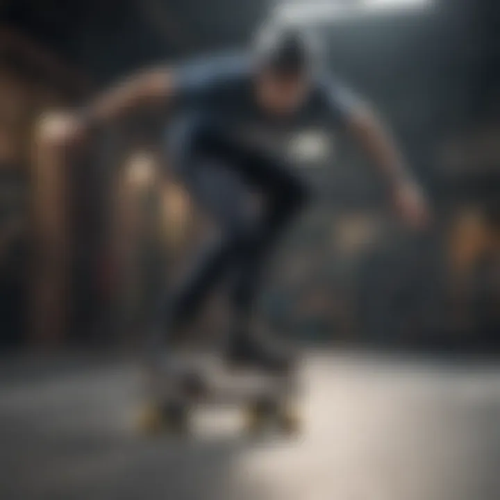 Skater demonstrating agility and performance on Softec skates