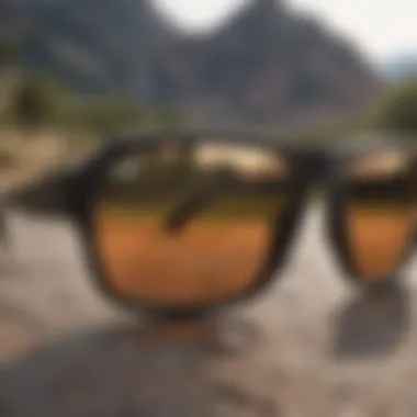 Spy Logan sunglasses on a scenic outdoor background.