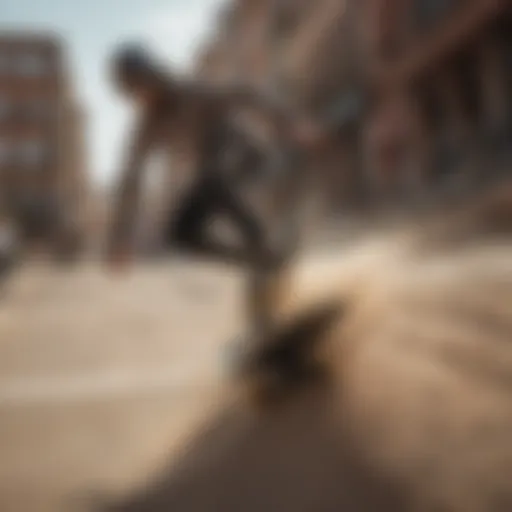Streetboarder executing a perfect jump