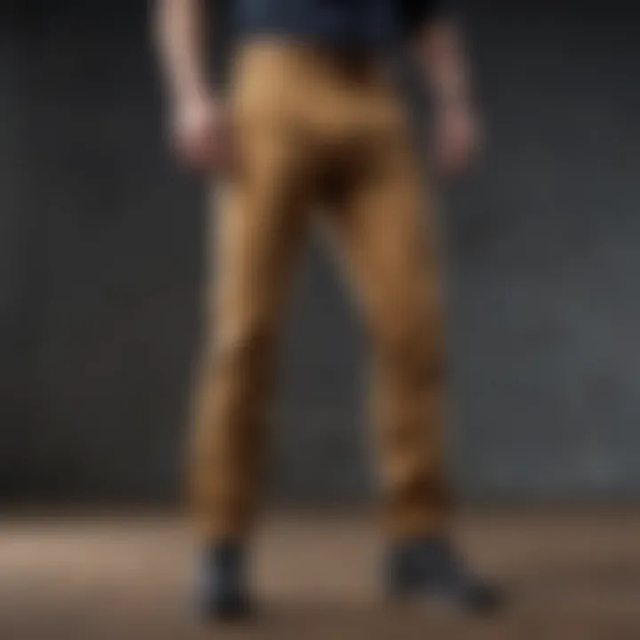 Chino pants showcasing durability