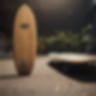A side-by-side comparison of surfboards and skateboards, illustrating their design evolution.
