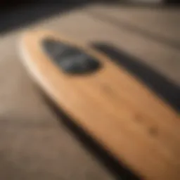 Close-up of Surftech longboard showcasing its unique design and craftsmanship