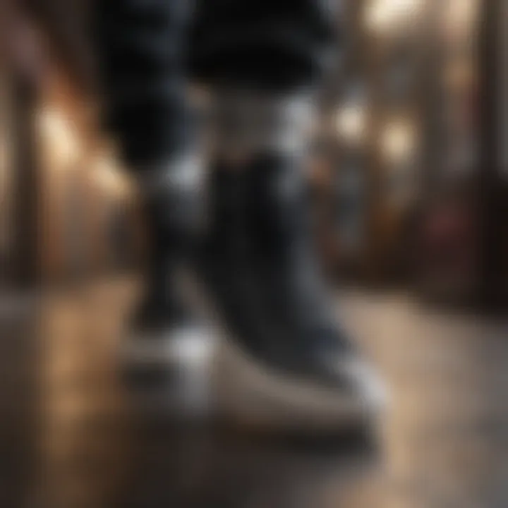Black canvas Chuck Taylors blending style and functionality at its best
