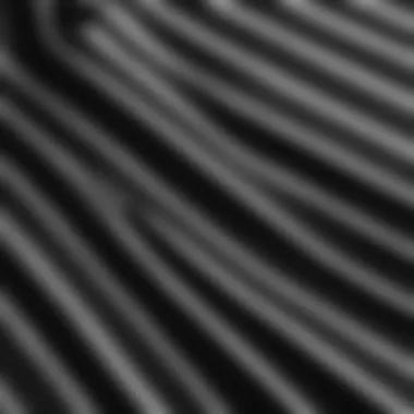 Close-up of the fabric texture of the black and white striped shirt