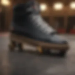 Close-up of high-performance skate shoes showcasing durability features
