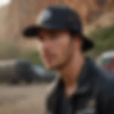 Adventure enthusiasts wearing the Billabong Black Trucker Hat during extreme sports