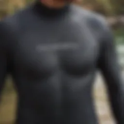 Close-up view of the Billabong Graphene Wetsuit showcasing its texture and material