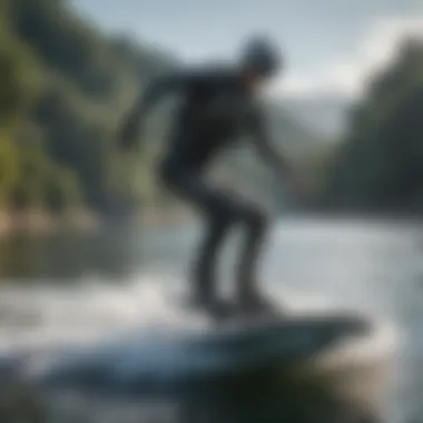 Equipment setup for hydrofoil wakeboarding