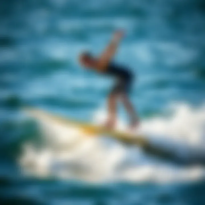 Hydroplane Surf Board in Action A hydroplane surf board in action, demonstrating its performance on waves