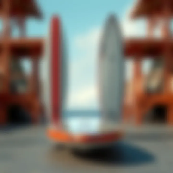 Comparison of Hydroplane and Traditional Surfboards Comparison of a hydroplane surf board and a traditional surfboard highlighting key differences