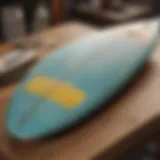 Crafting a mini surfboard with precision tools