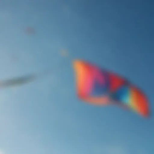 Vibrant kites soaring against a clear blue sky