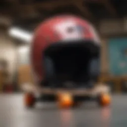 Stylish Protec Classic Certified Skate Helmet displayed on a skateboard