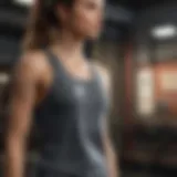 A collection of loose-fit racerback tank tops in various colors and fabrics, showcasing style diversity.