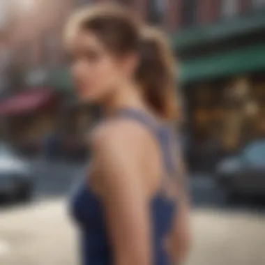 Styling tips for wearing a loose-fit racerback tank top in a casual setting, featuring complementary accessories.