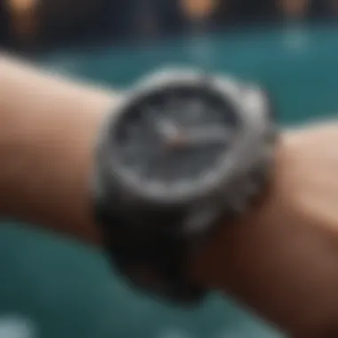Rip Curl Next Digital Watch in Action Rip Curl Next Digital Watch in action during an extreme sports activity