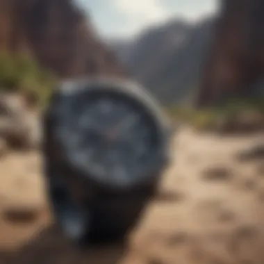 Stylish Design of Rip Curl Next Digital Watch Stylish design of the Rip Curl Next Digital Watch showcased in an outdoor setting