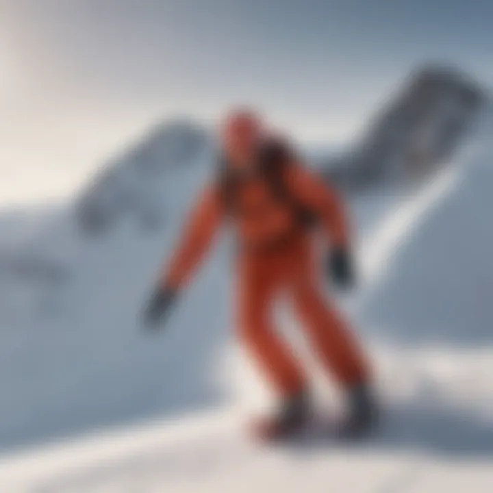 Rider interacting with the Salomon Pulse snowboard highlighting user experience.