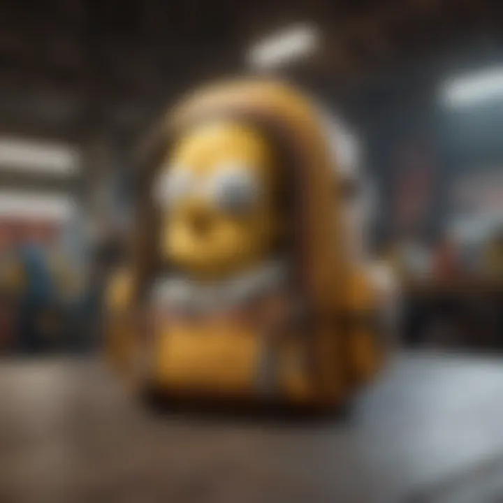 Simpsons backpack vintage design elements