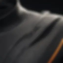 Close-up view of a small wetsuit showcasing its material and stitching