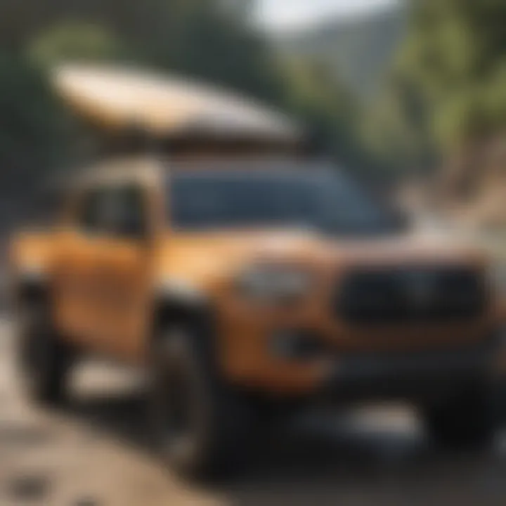 Various types of surf racks available for the Toyota Tacoma.