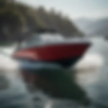 Elegance and Style in Wakesurfing Boats Sleek and stylish wakesurfing boat on the water