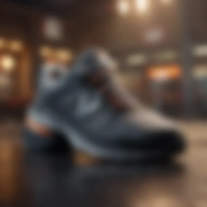 A detailed look at the cushioning technology in a New Balance sneaker emphasizing comfort and performance.