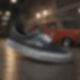 Close-up of Vans Classic Skate Shoes showcasing unique design elements
