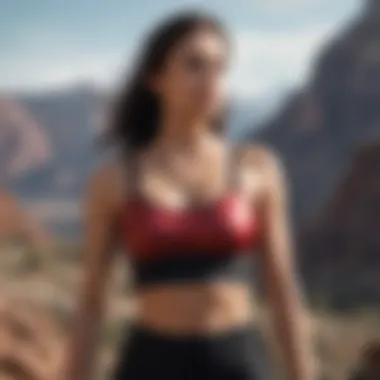 Aesthetic appeal of a cutout cropped cami top in extreme sports setting
