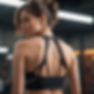 Dynamic Flexibility Close-up of the flexibility of a cutout cropped cami top in action