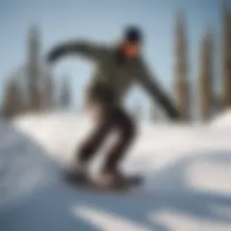 Vintage Snowboard in Action