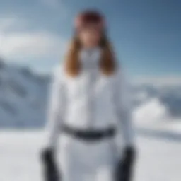 A stylish snowboard jumpsuit on a snowy slope