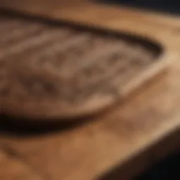 Wooden finger board with intricate design