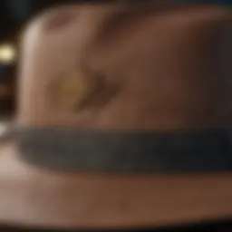 Elegantly crafted large 5 panel hat with intricate patterns