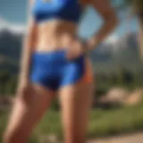 Stylish athletic shorts in a vibrant outdoor setting