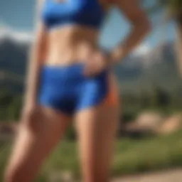 Stylish athletic shorts in a vibrant outdoor setting