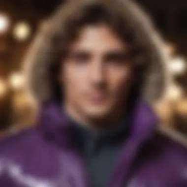 Accessorizing with Panache Fashionable accessories paired with a purple puffer jacket