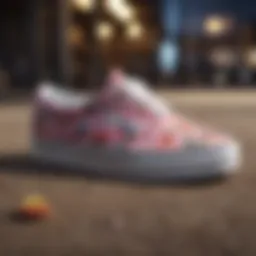 Fashionable non-slip Vans with floral embellishments