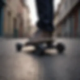 Sleek design of the Fiik electric skateboard highlighting its innovative features