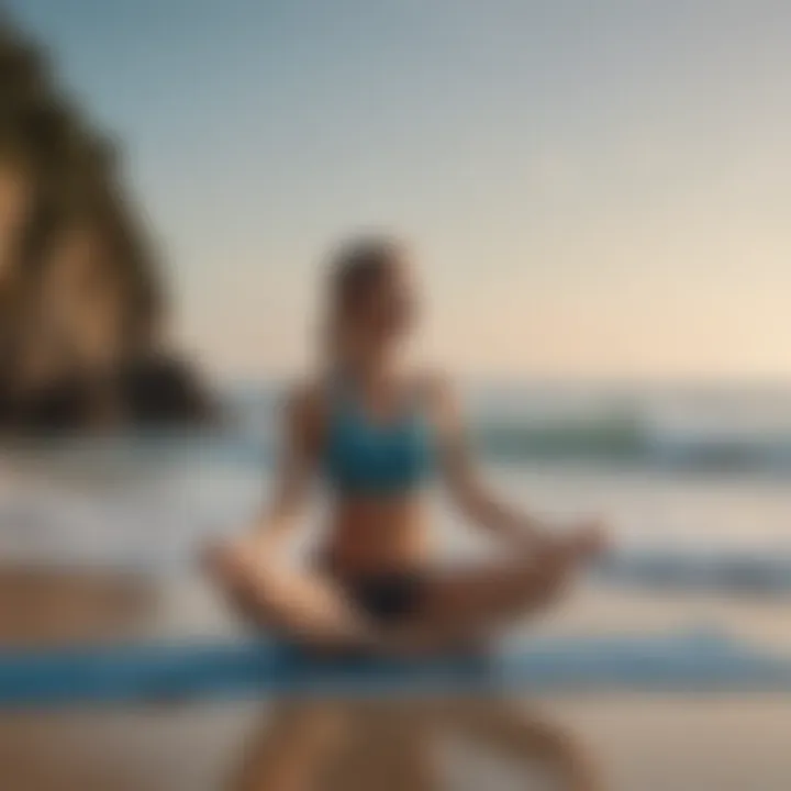 Yoga session overlooking the ocean