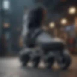 Illustration of a futuristic rollerblade design