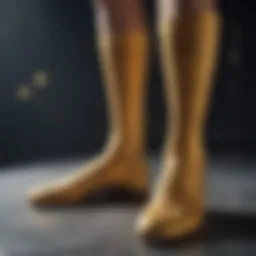 Luxurious Gold Adidas Socks with Intricate Detailing