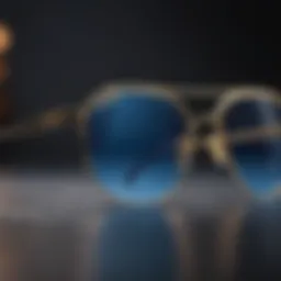 Elegantly crafted gold aviator blue light glasses in a sleek design