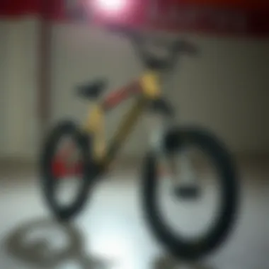 Illustration of BMX racing bike design emphasizing aerodynamic features