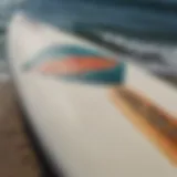 A vintage Gordon and Smith surfboard showcasing classic design