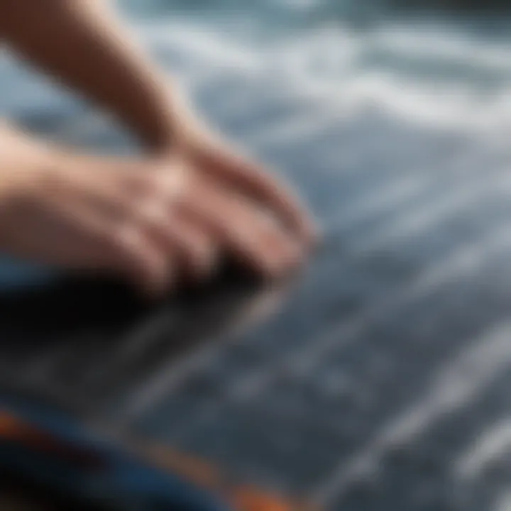 Close-up of high-quality boogie board materials