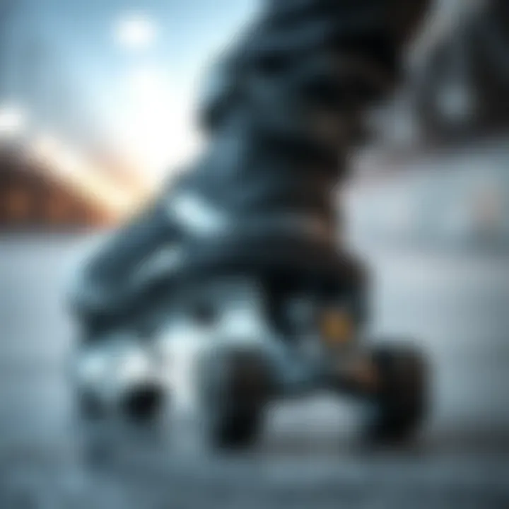 Innovative Skate Technology Close-up of high-tech skate components